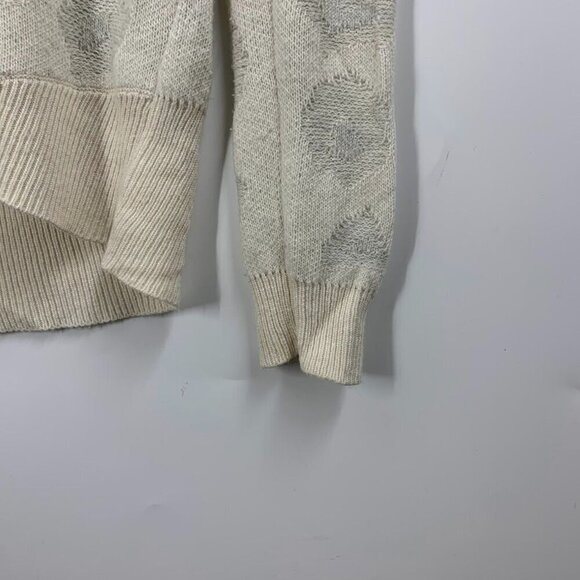 3.1 Phillip Lim Women's Ivory Floral Wool Cashmere Blend Contrast Sweater Size M - Picture 5 of 13